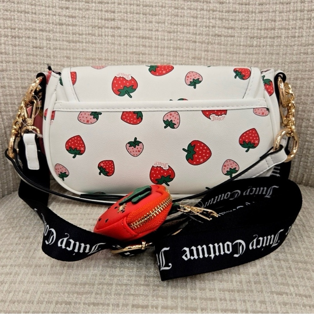 Juicy Couture White Bag with Strawberry Design NWT - Picture 2 of 7